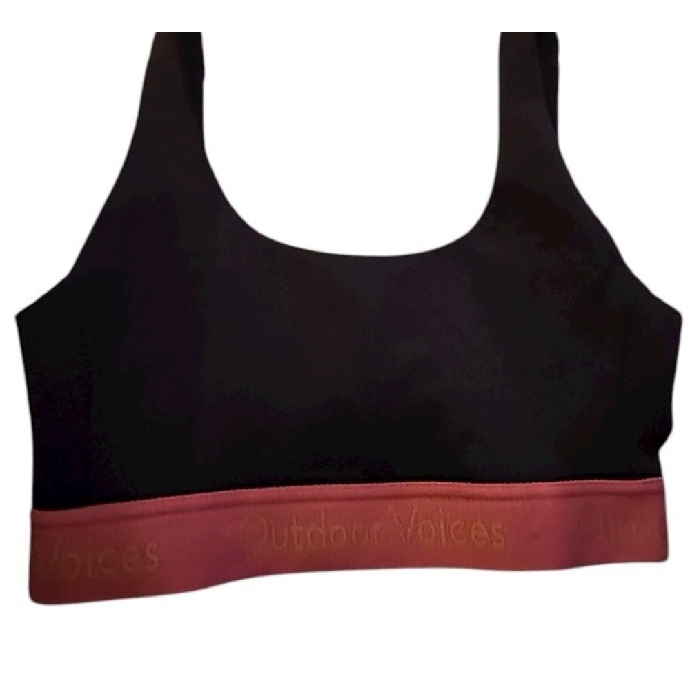 Outdoor Voices Sports‎ Bra M Black Desert Rose Gym Athletic Sporty Athleisure - Picture 2 of 5